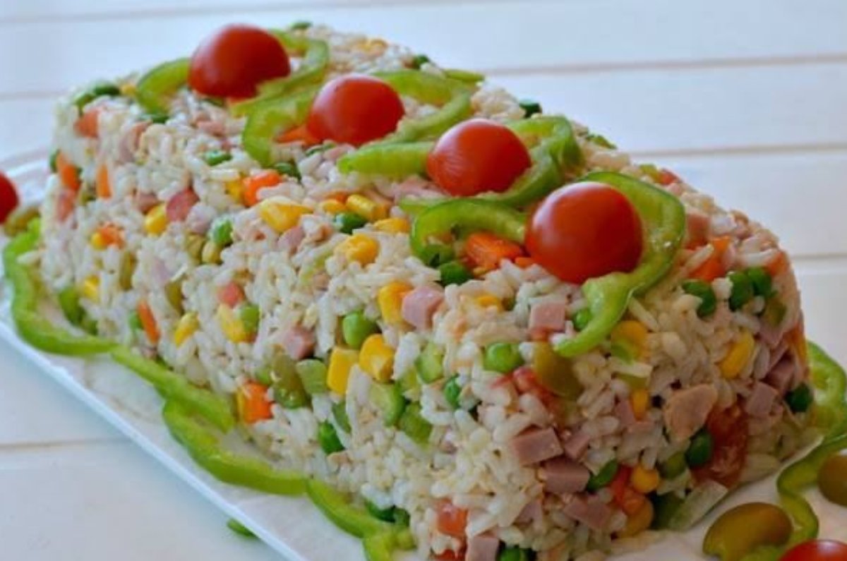 Pastel Frio de Arroz ó Ensalada de Arroz (un buen entrante para navidad)