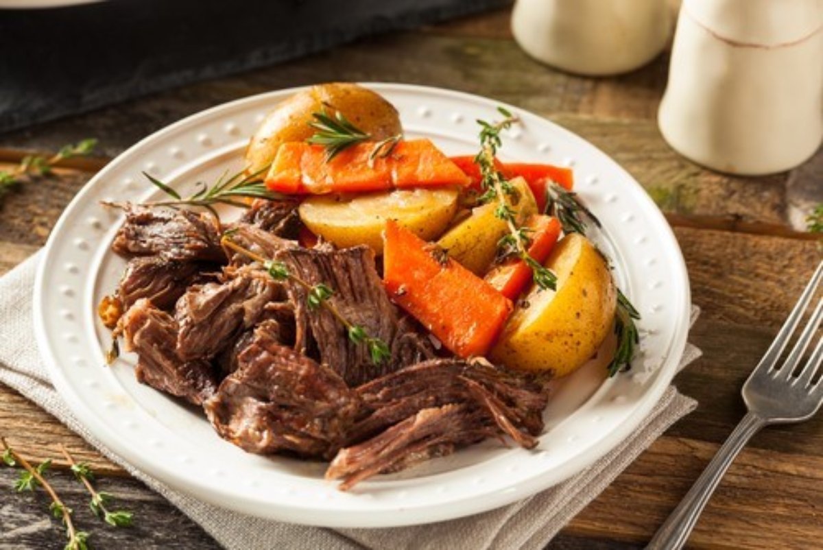 Receta de asado de carne con verduras