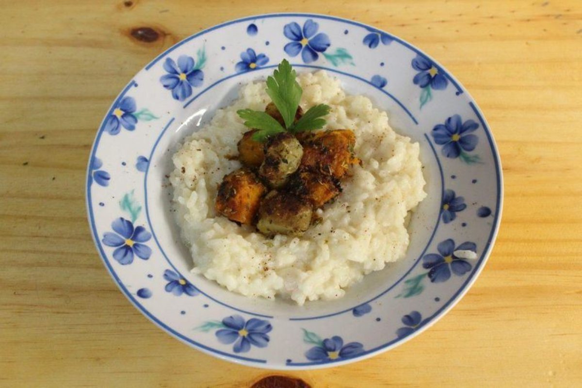 Risotto de arroz con zapallo y batata