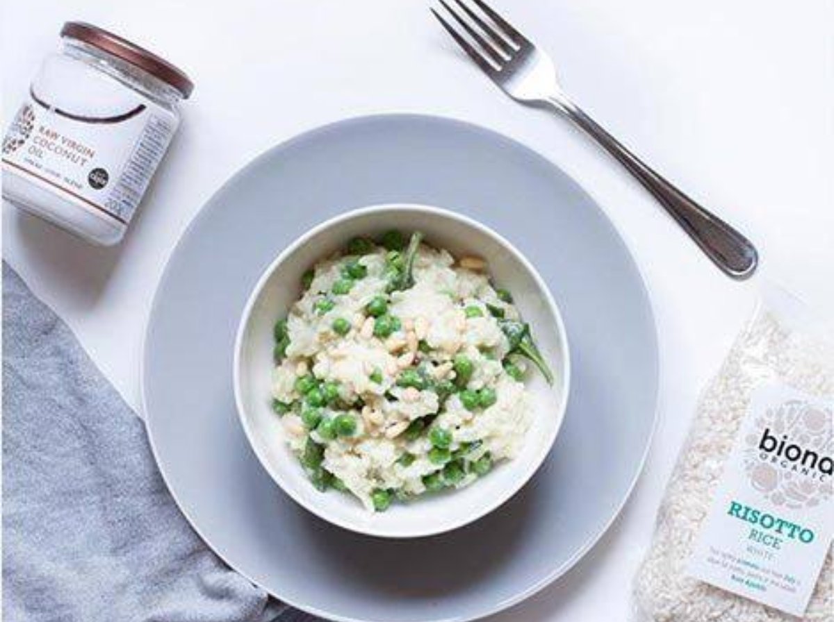 RISOTTO CON GUISANTES VERDES