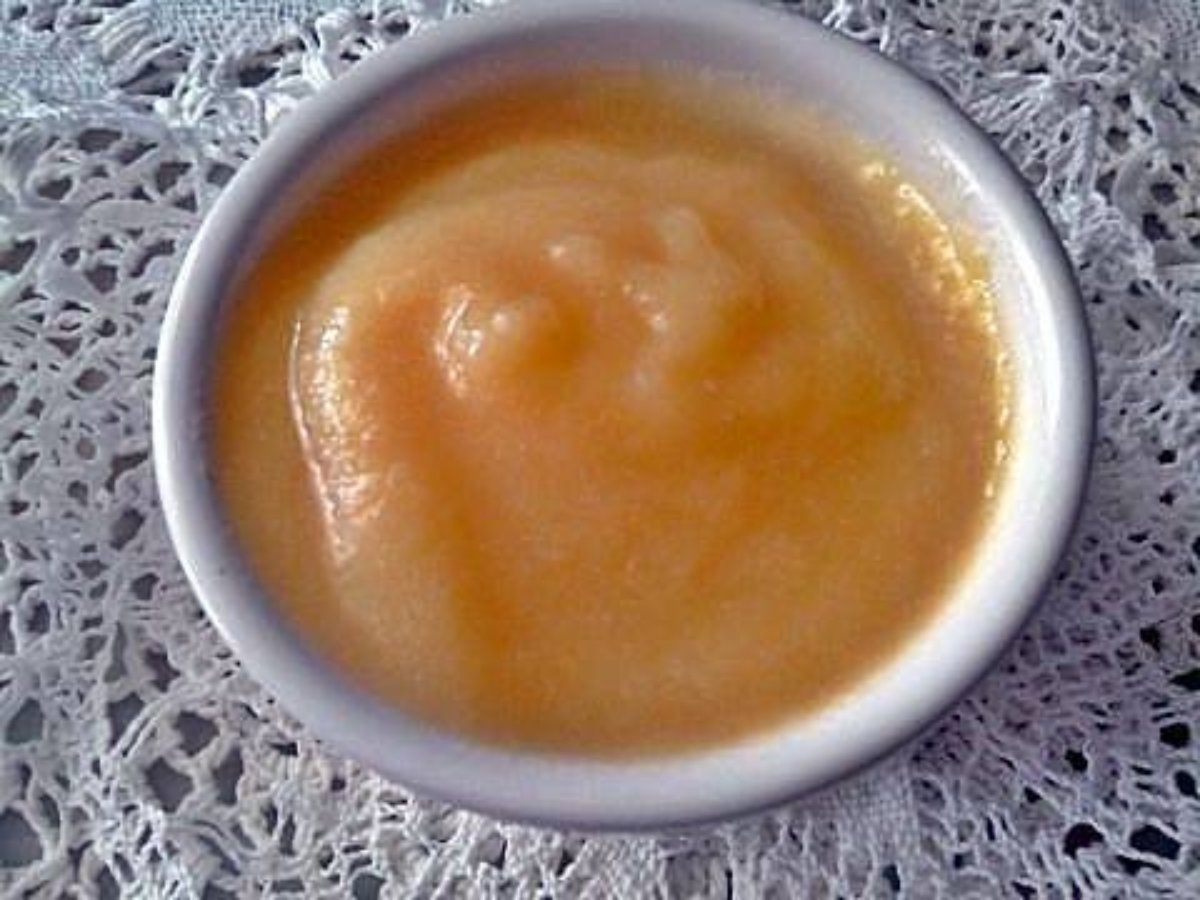 Crema de limón y manzana sin azúcar