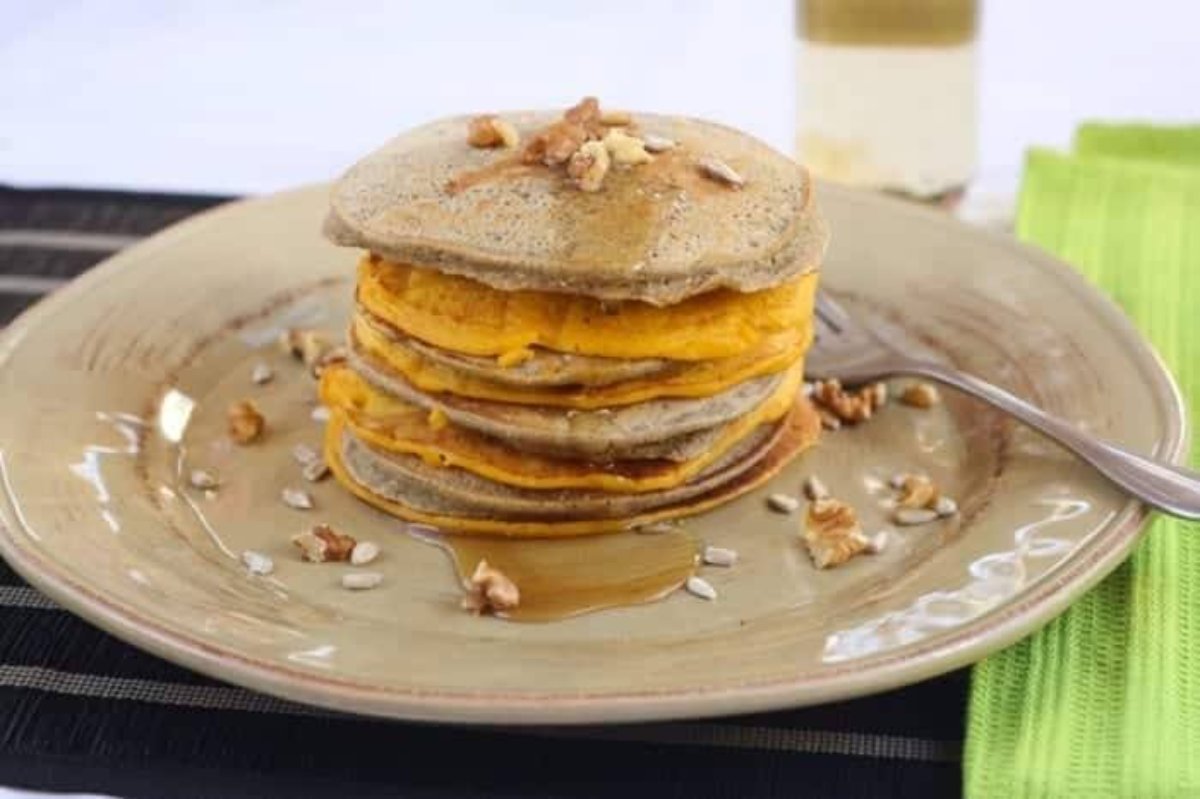 Mini panquecas de quinoa, zanahorias y espinacas