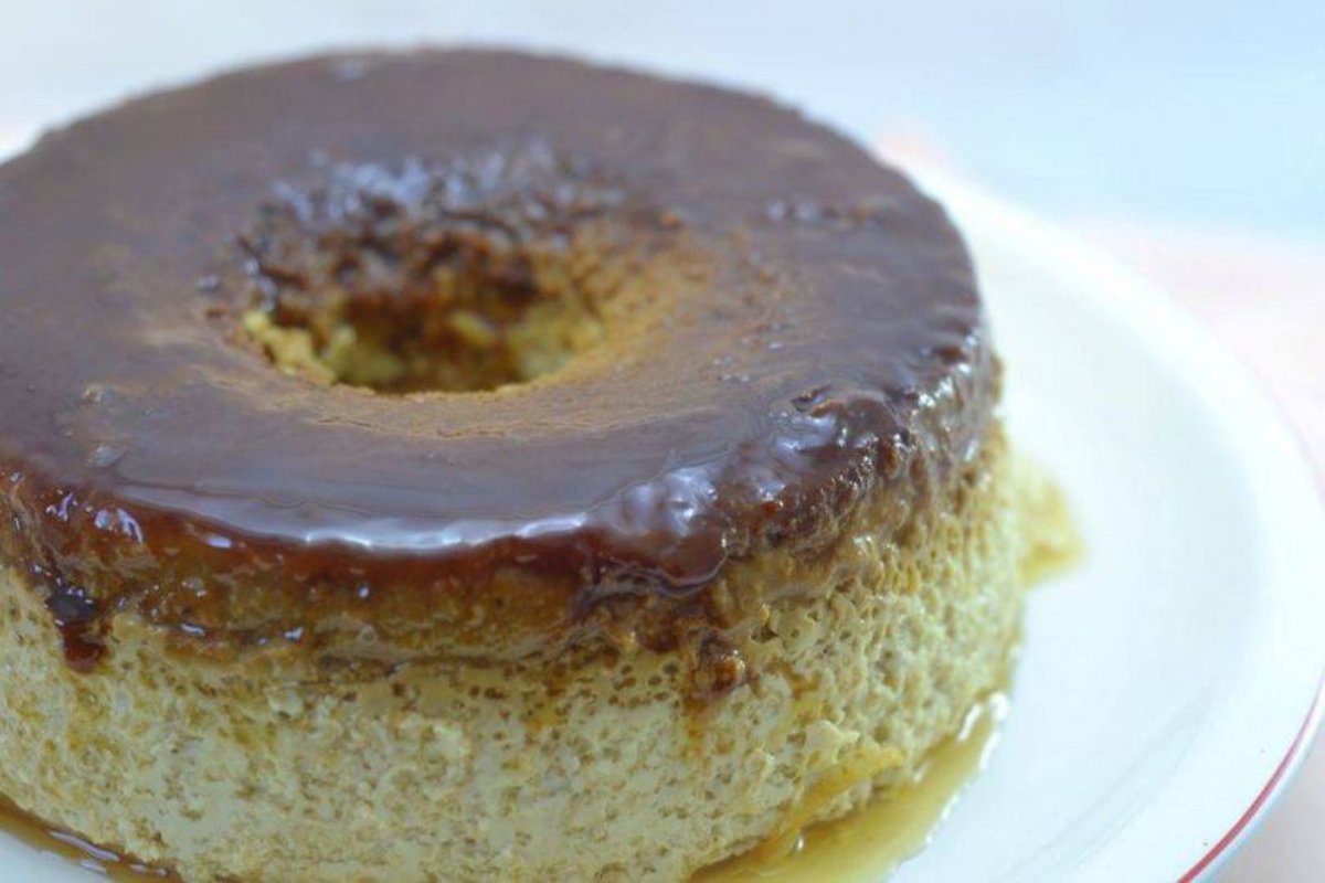 Flan de duraznos (melocoton)