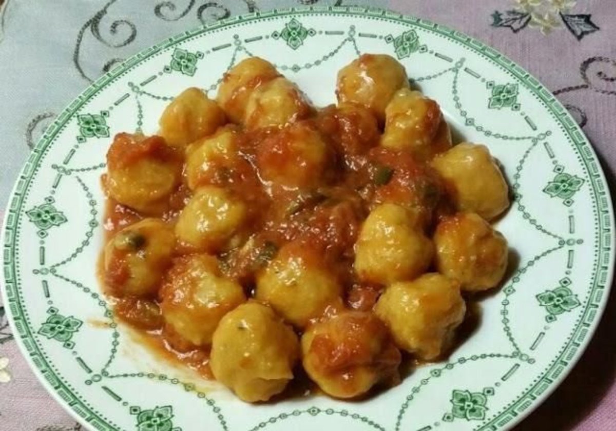 Malfatti de harina de garbanzos y zapallo (sin gluten)