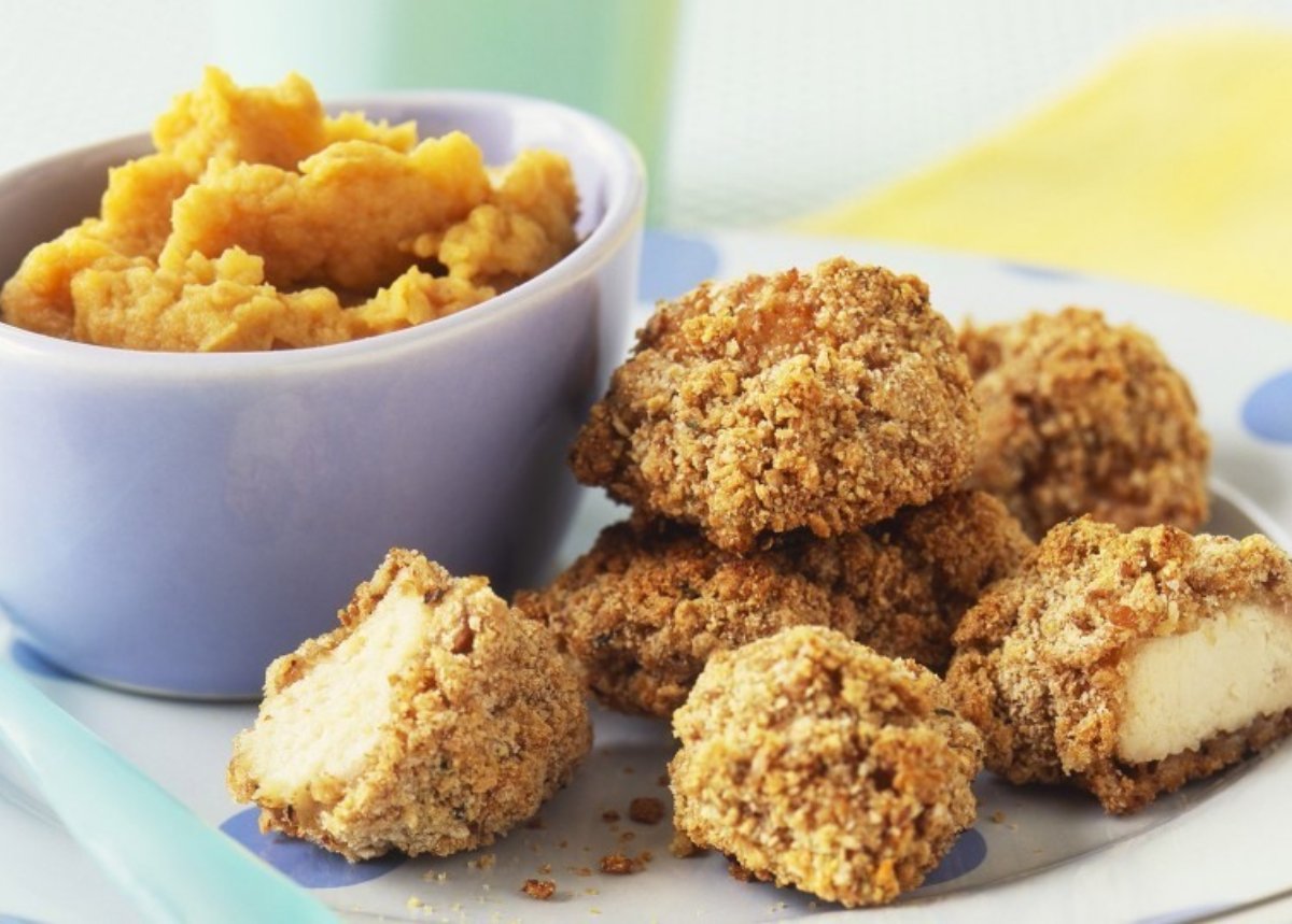 Nuggets de pollo recubiertos con cereales