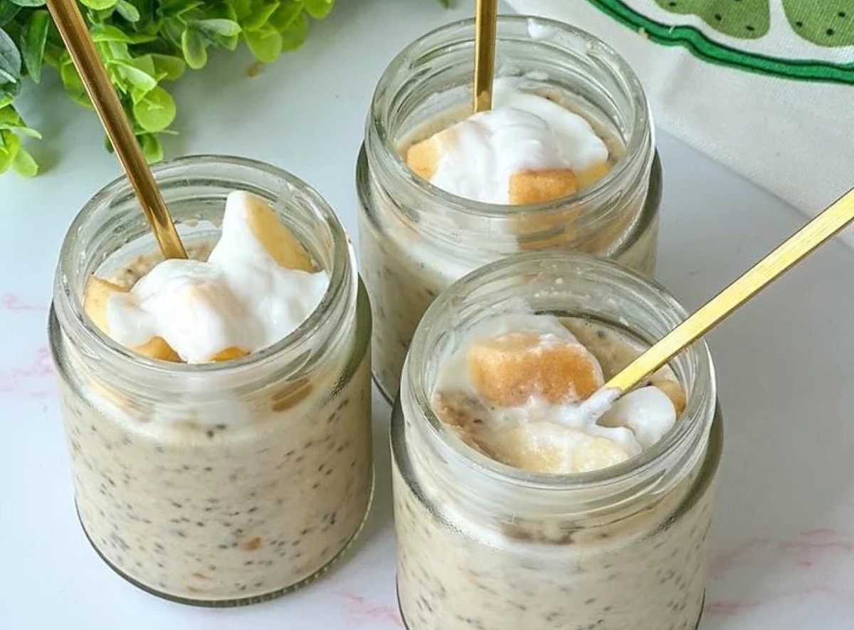 Pudding de manzana y avena