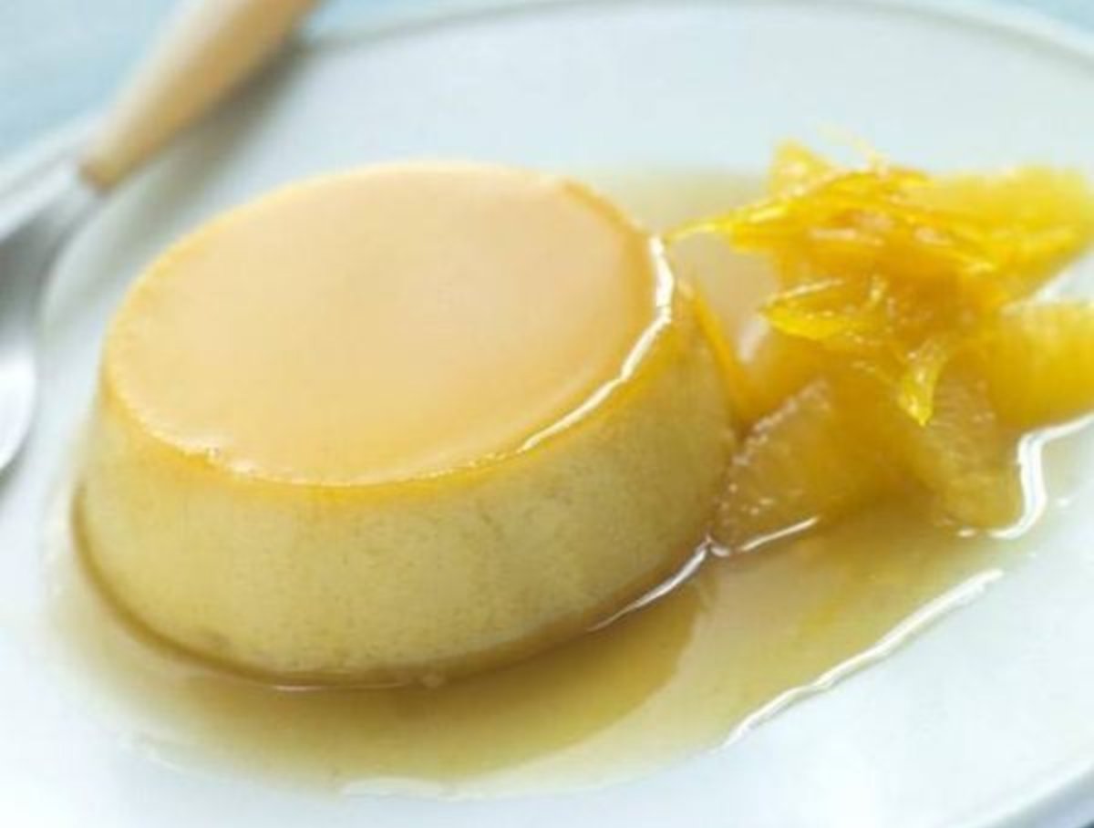 Flan de Mandarina Sin Azúcar