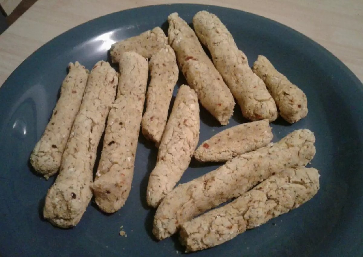 Palitos grisines de avena y harina de garbanzo