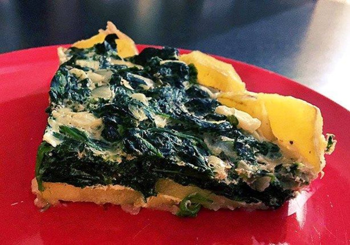 Tarta de Espinacas Sin Gluten con base de Batata