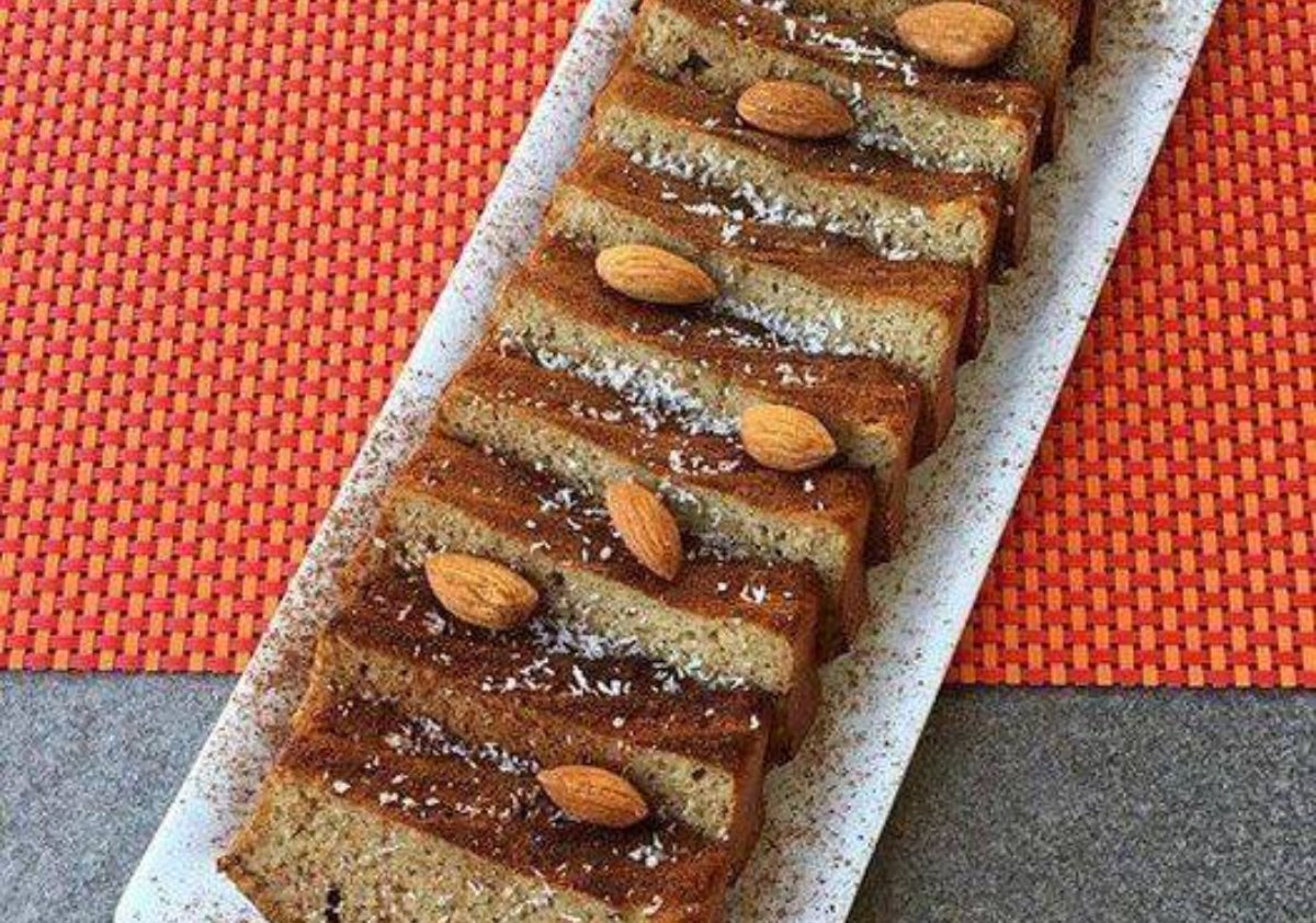 Budín húmedo de manzana, canela y coco rallado sin TACC 