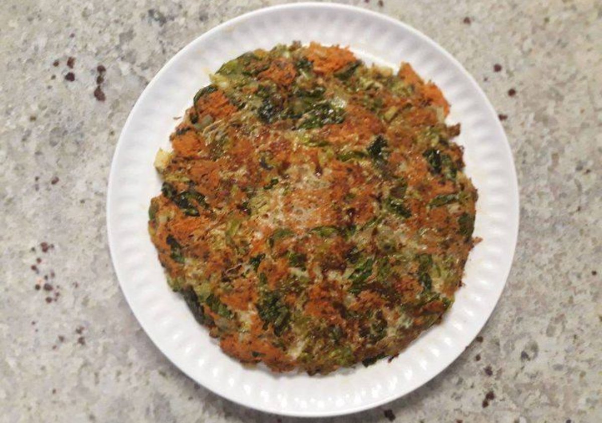 Tortilla de lechuga y zanahoria