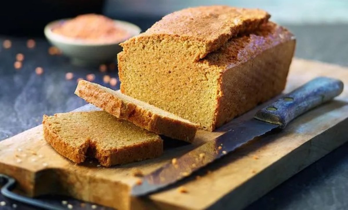 Pan sin gluten de lentejas: en licuadora