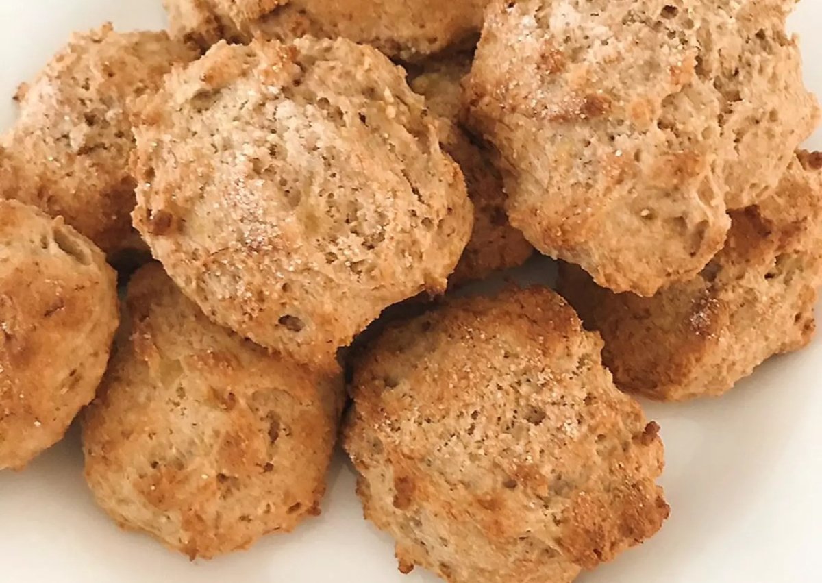 Scones de Banana Integrales.