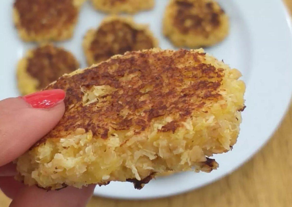 Galletas express de avena, manzana y coco