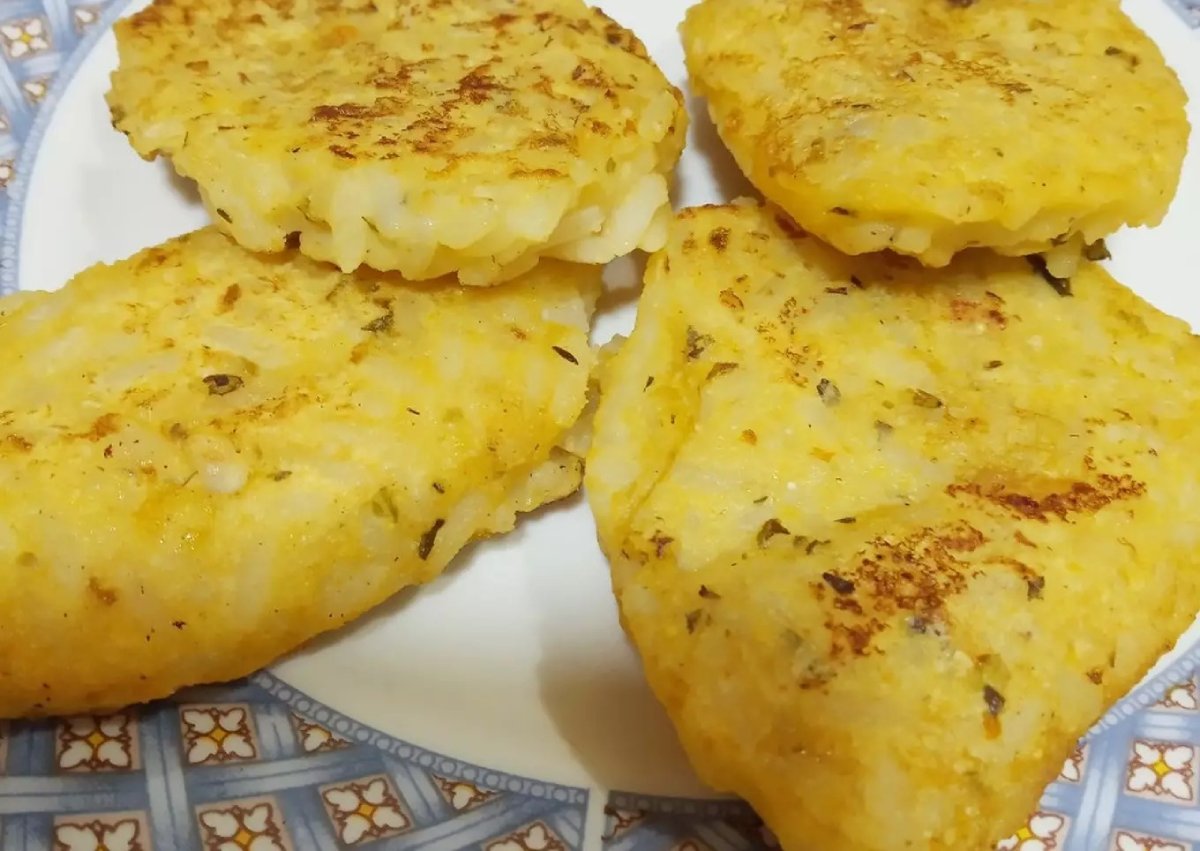 Buñuelos de arroz sin gluten, sin huevo y sin frituras