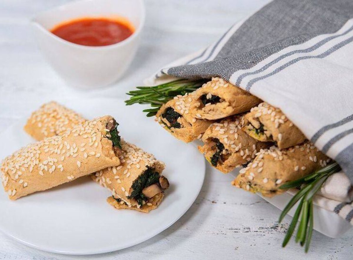 Lingotes de avena rellenos de espinaca y champiñones (u otro relleno, allá vos con tu imaginación)