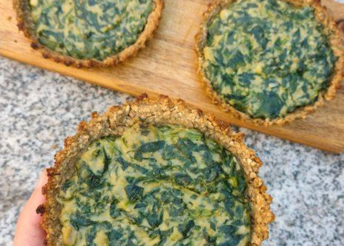 TARTITAS CON MASA DE LENTEJAS!! Rellenas de ESPINACA