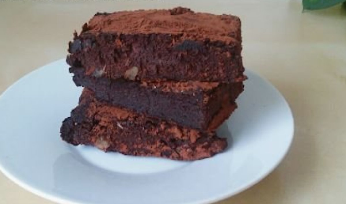 Brownie ligero de calabaza (sin azúcar, sin gluten)