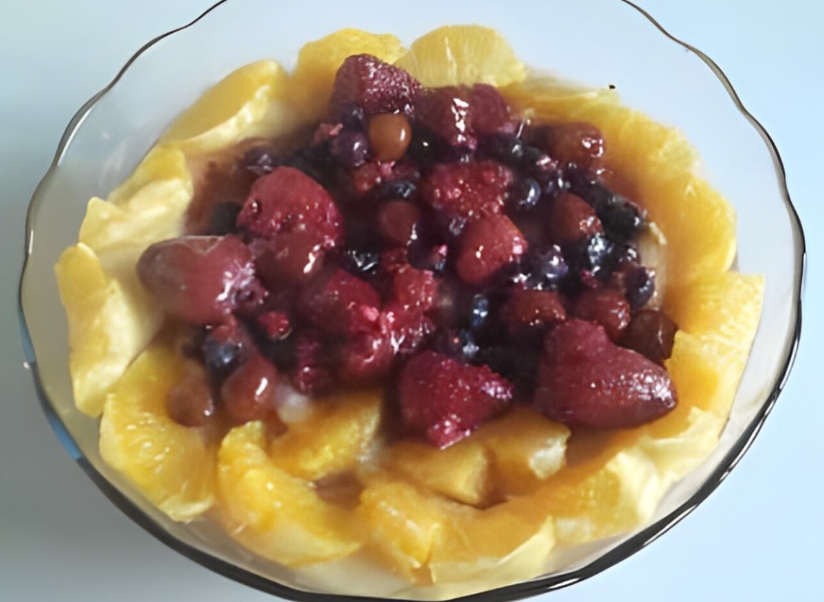 “Lasagna” de frutas frescas de estación y amaranto