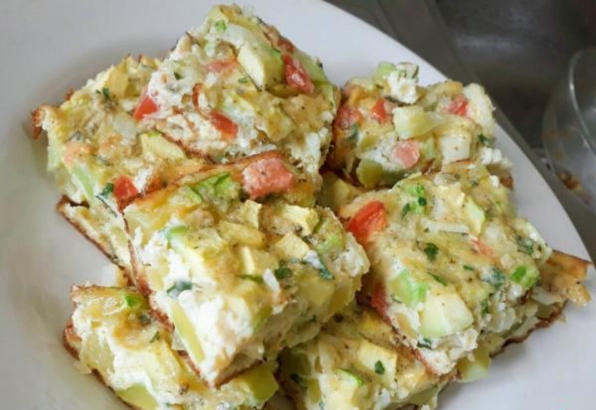 Tarta Fit de calabacín con avena: