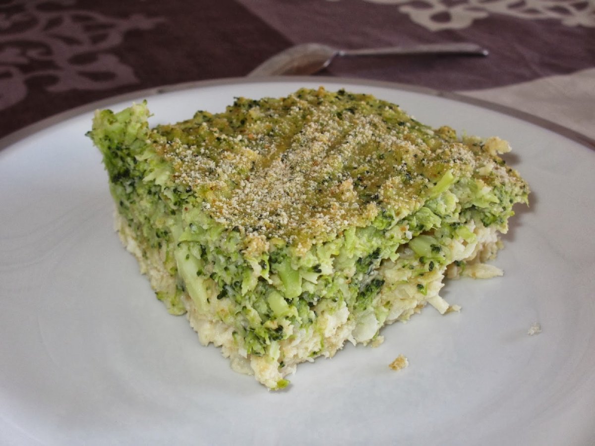 Pastel de brócoli y coliflor