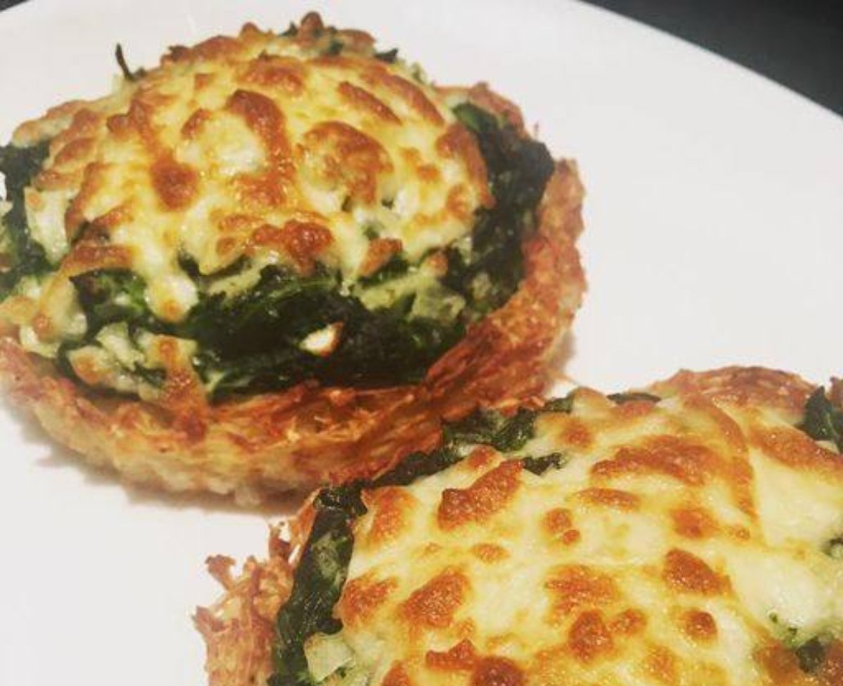 Tarteletas de Papa Rosti y espinaca!!