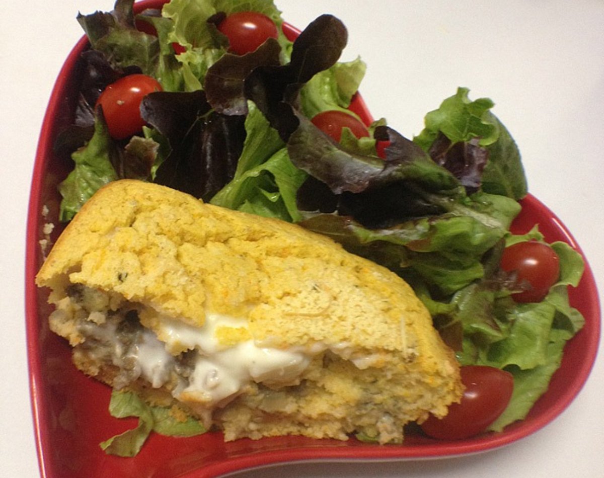 Torta Rápida de Arroz Integral.