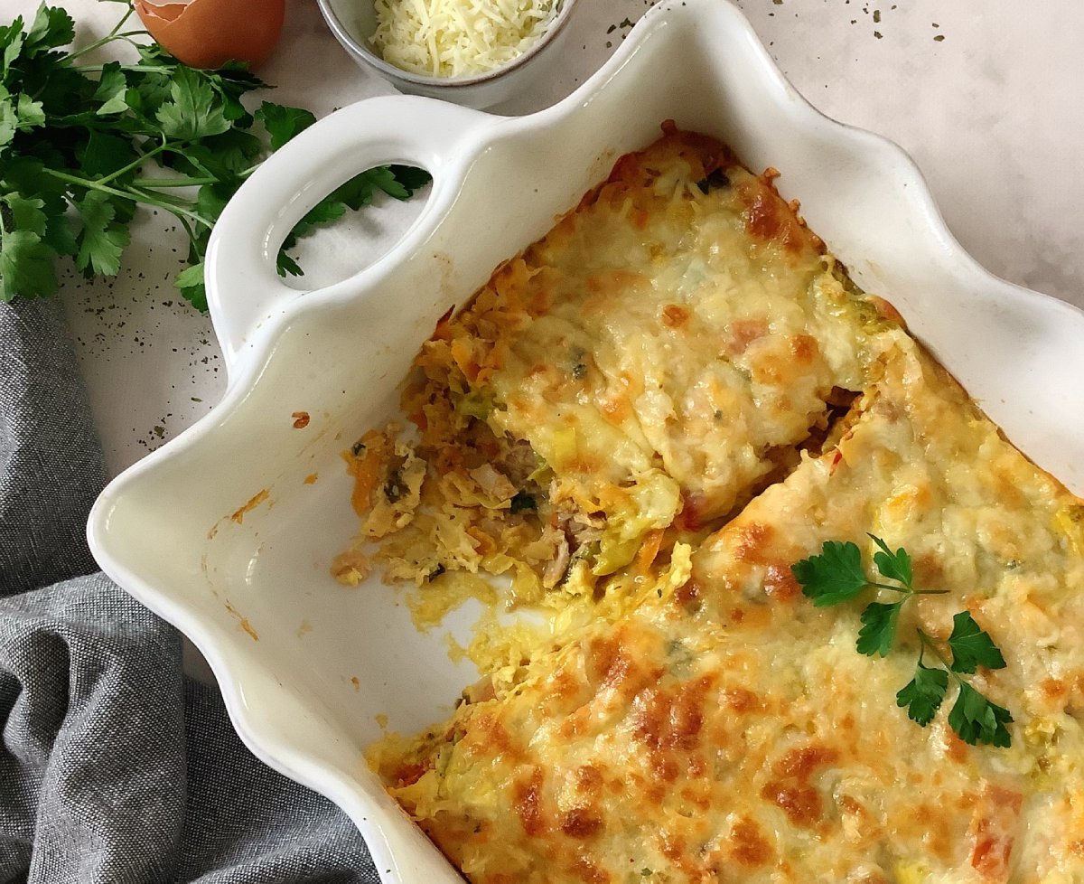 Gratinado de verduras y atún