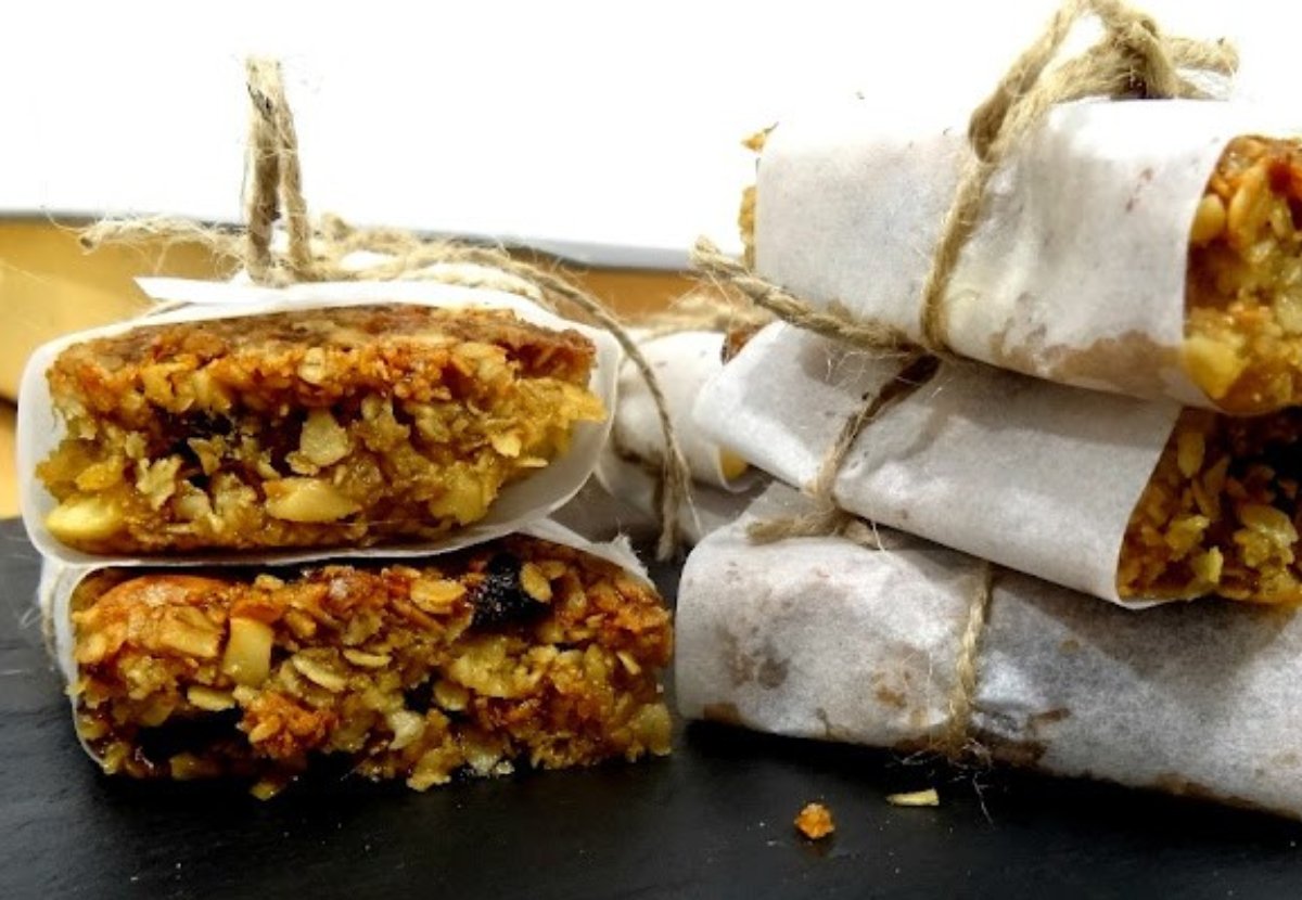 Barritas de avena, maní y dátiles