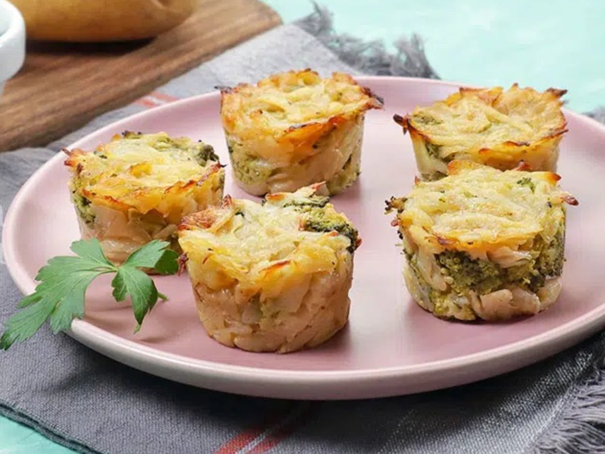 Pastelillos de patata y brócoli