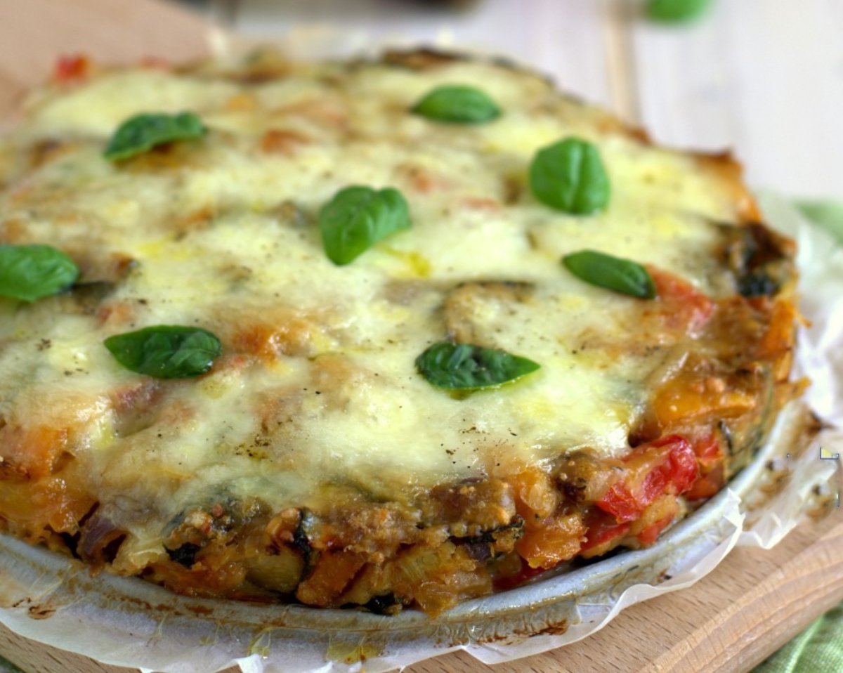 Tarta de verduras y mozzarella