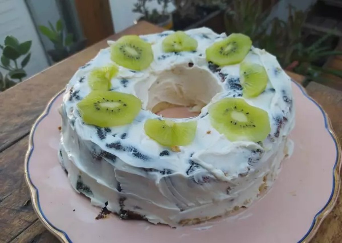 Torta frutal light, sin gluten y sin azúcar