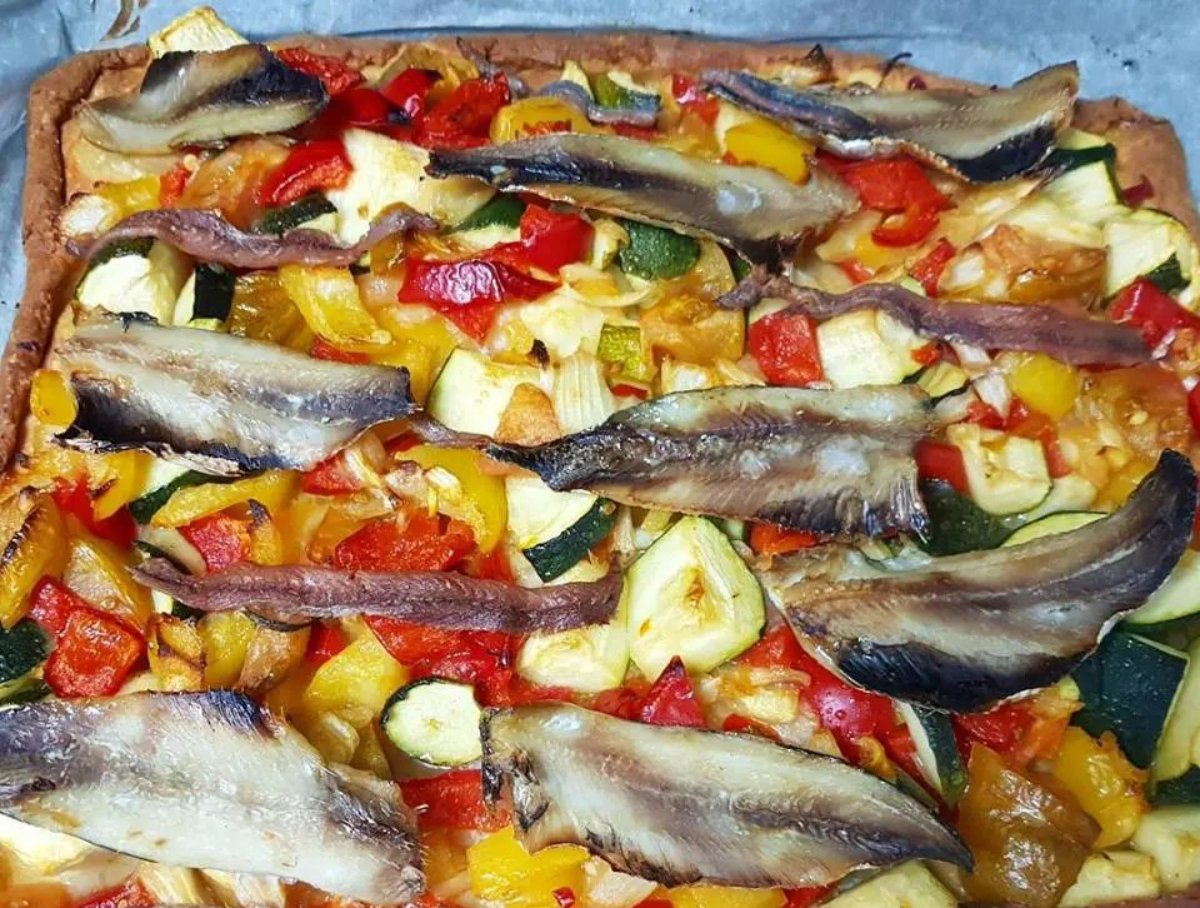 Coca menorquina de verduras (sin gluten y sin lactosa)