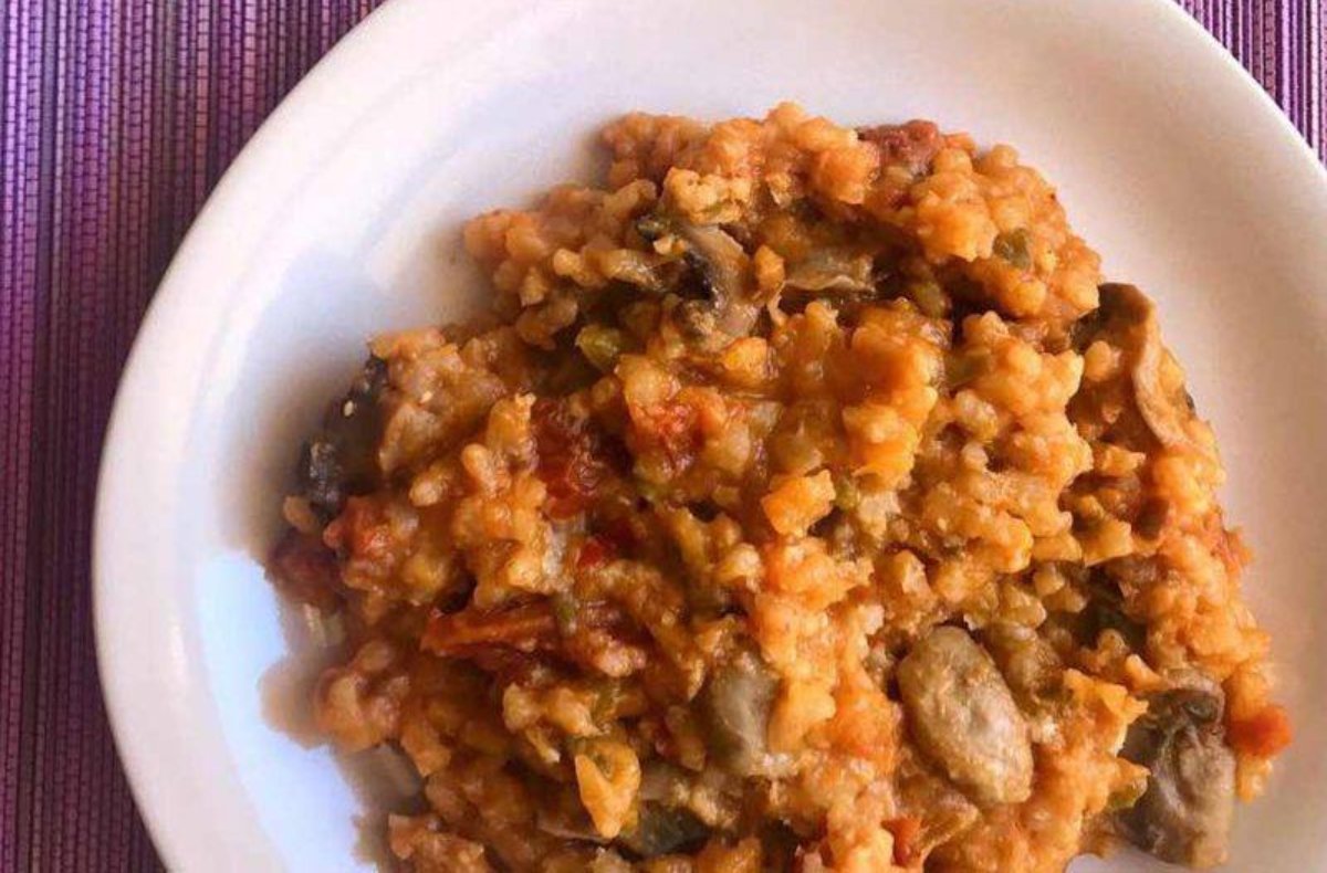 RISOTTO VEGANO DE CALABAZA SIN LÁCTEOS
