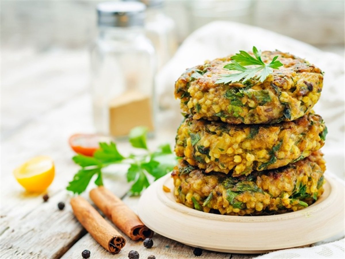 Hamburguesas de mijo y garbanzos