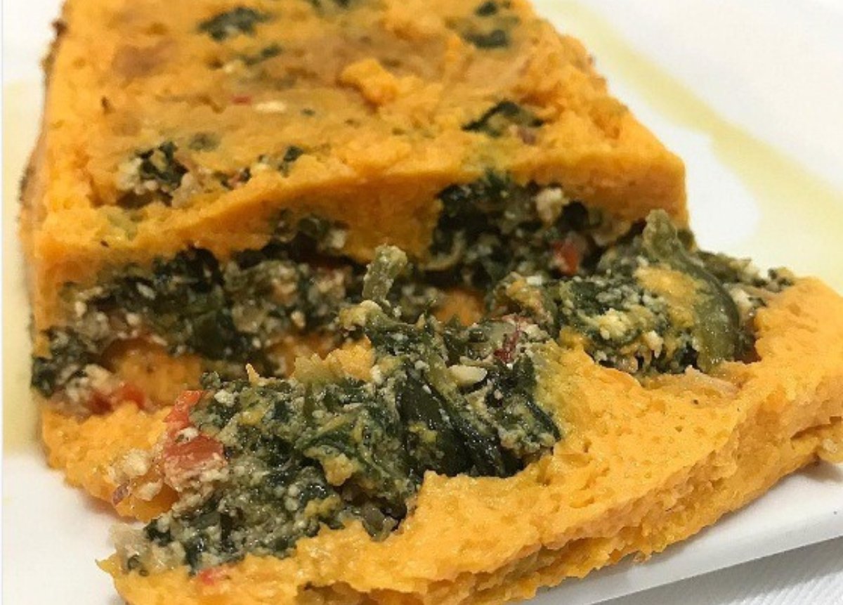 Soufflé de calabaza y espinaca