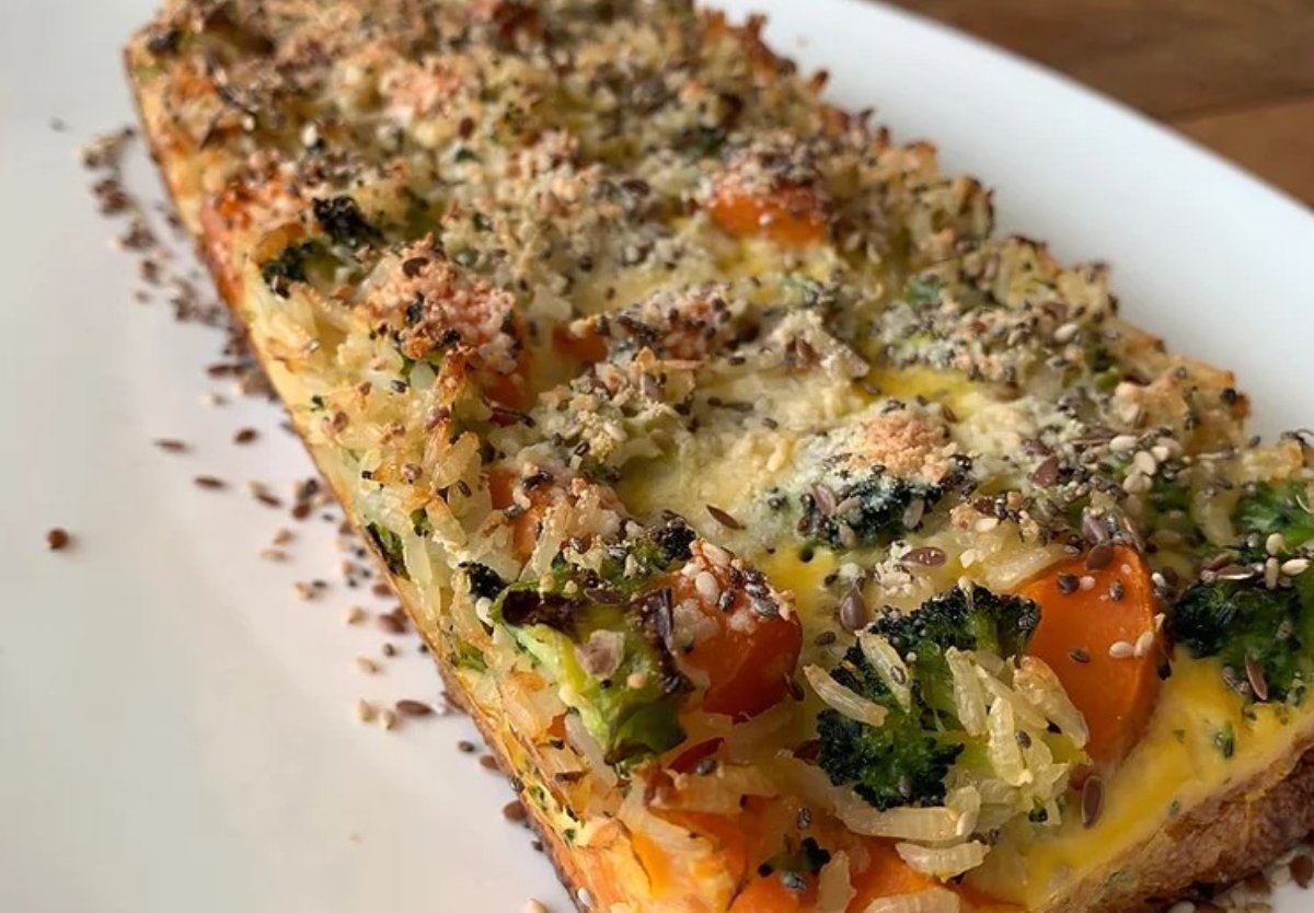 Budín de brócoli, zanahoria y arroz integral