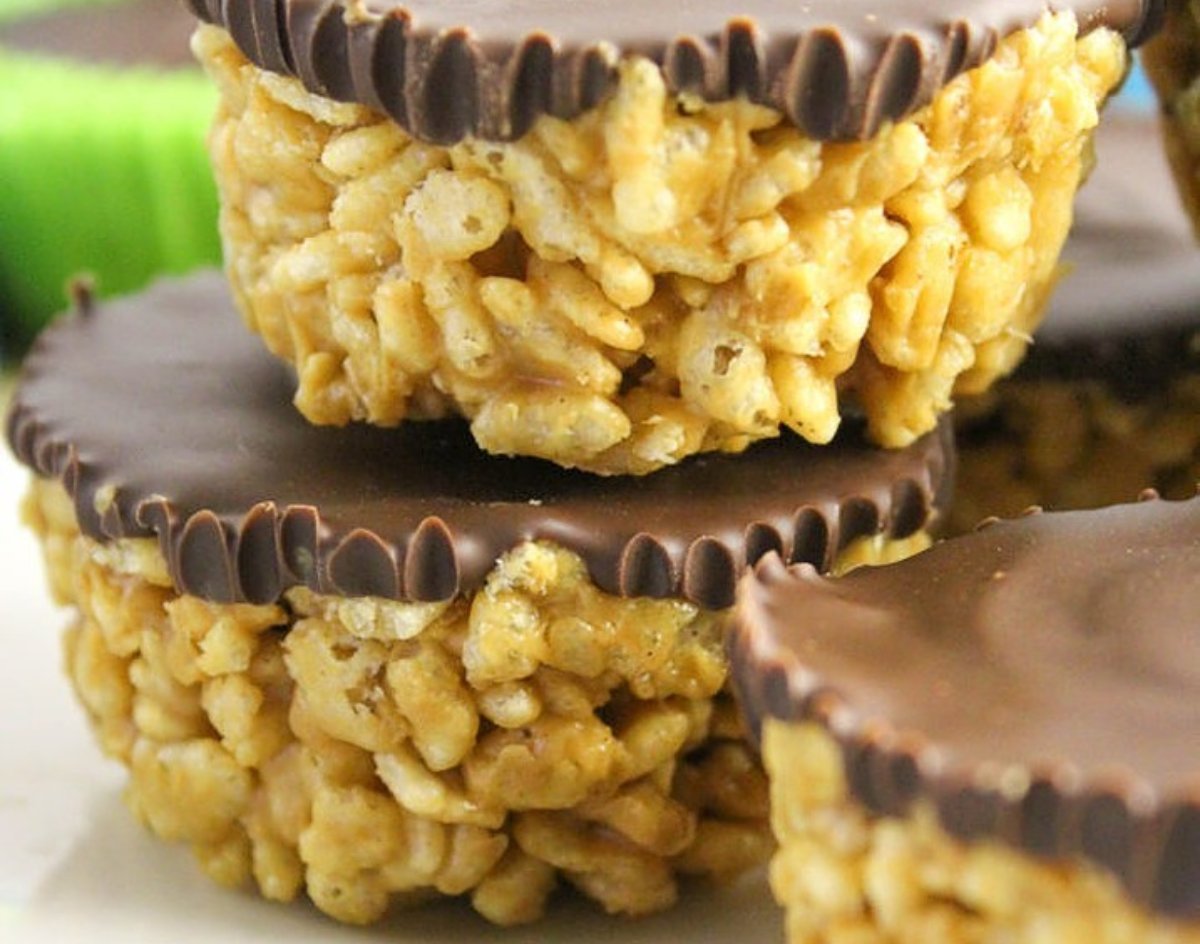 Golosinas Krispies De Arroz Con Mantequilla De Maní.