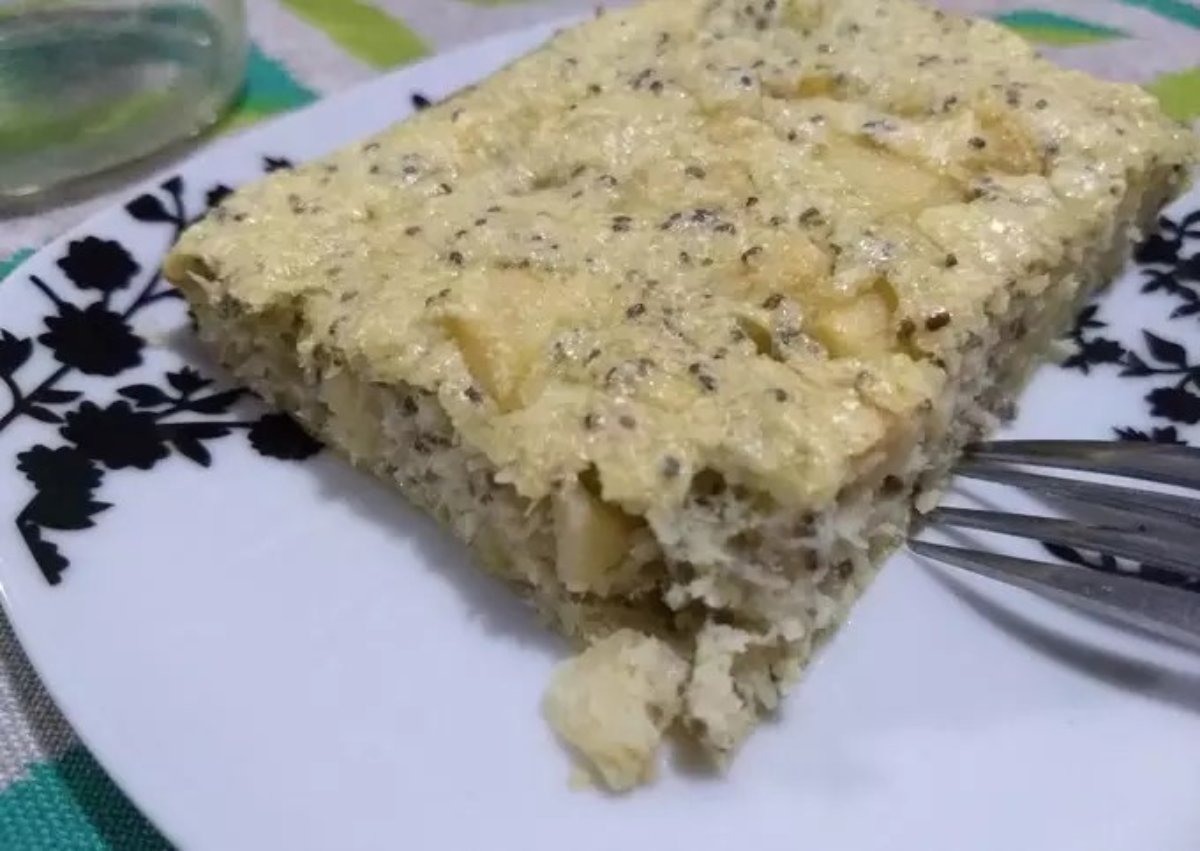 Budín de coco, chía y manzana