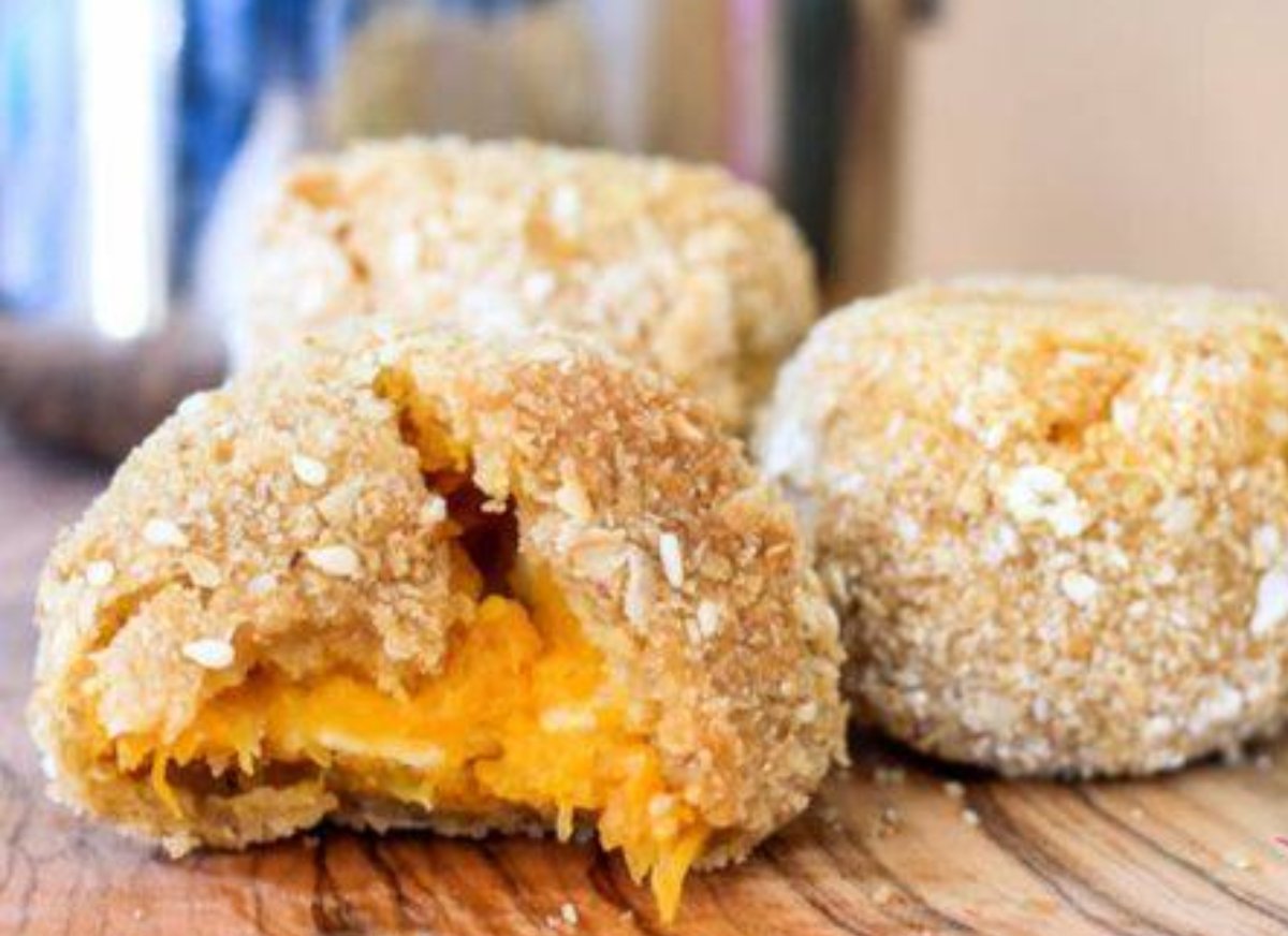 BOMBAS DE CALABAZA Y QUESOC alabaza⁣