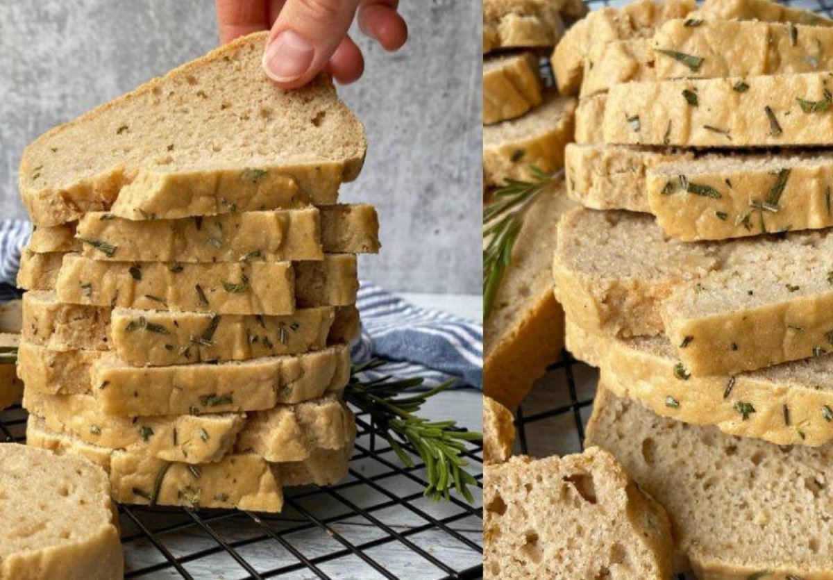 Pan de yuca y romero libre de gluten, lácteos y levadura