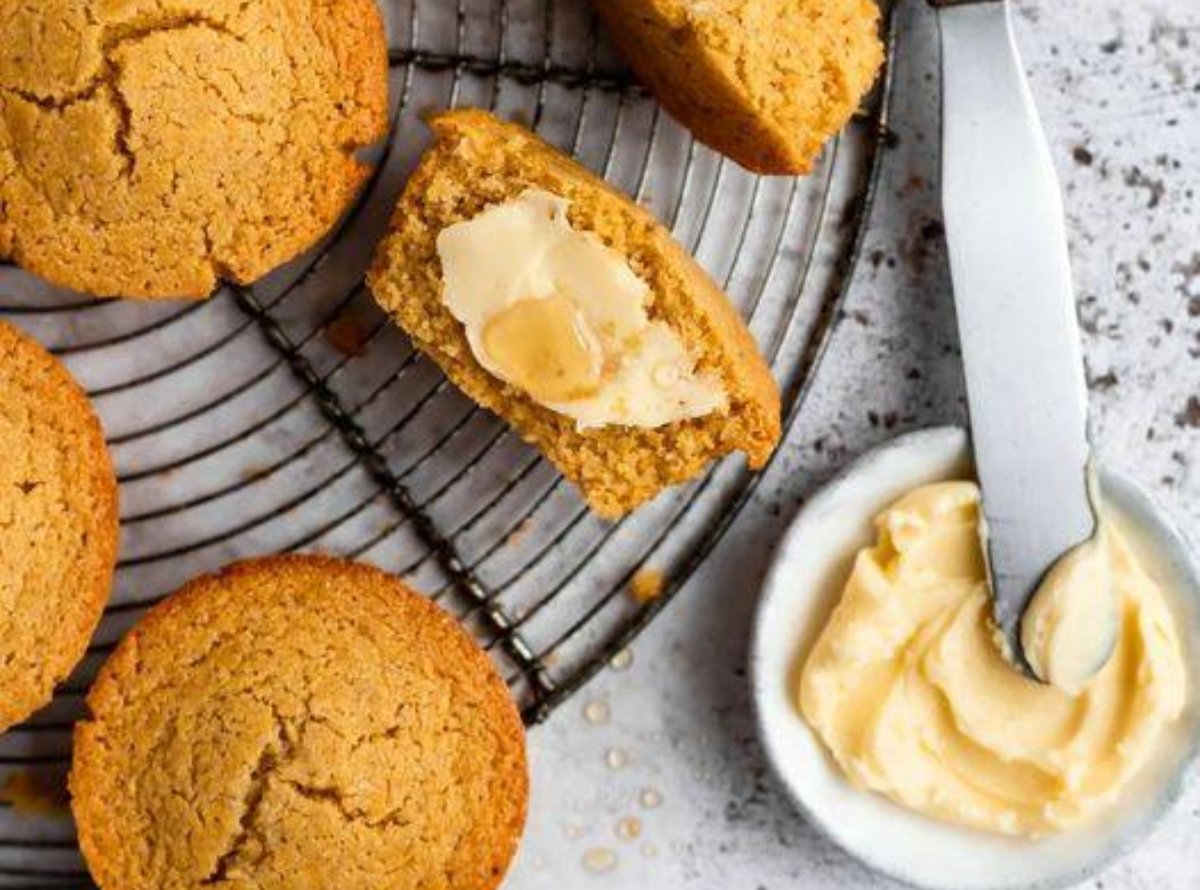 Muffins de pan de maíz sin gluten