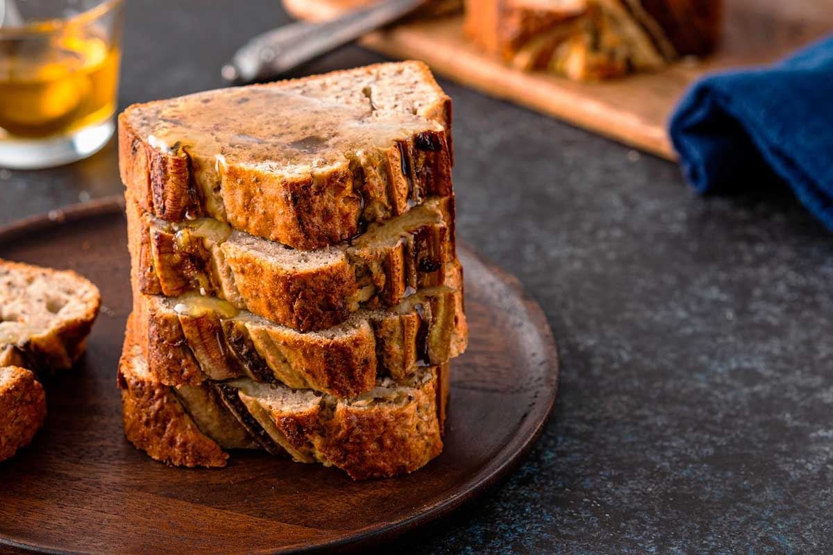 Pudín de plátano y algarroba