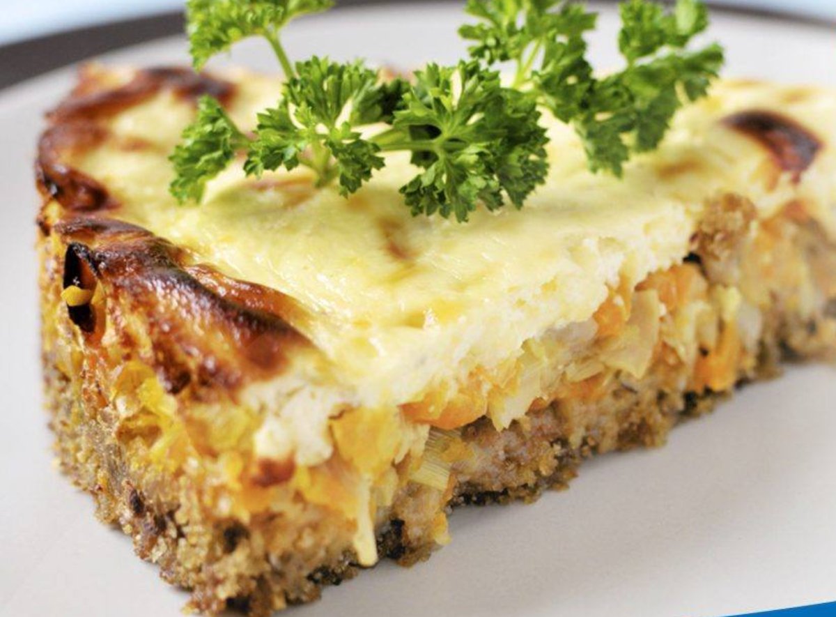 Budín de arroz integral y verduras