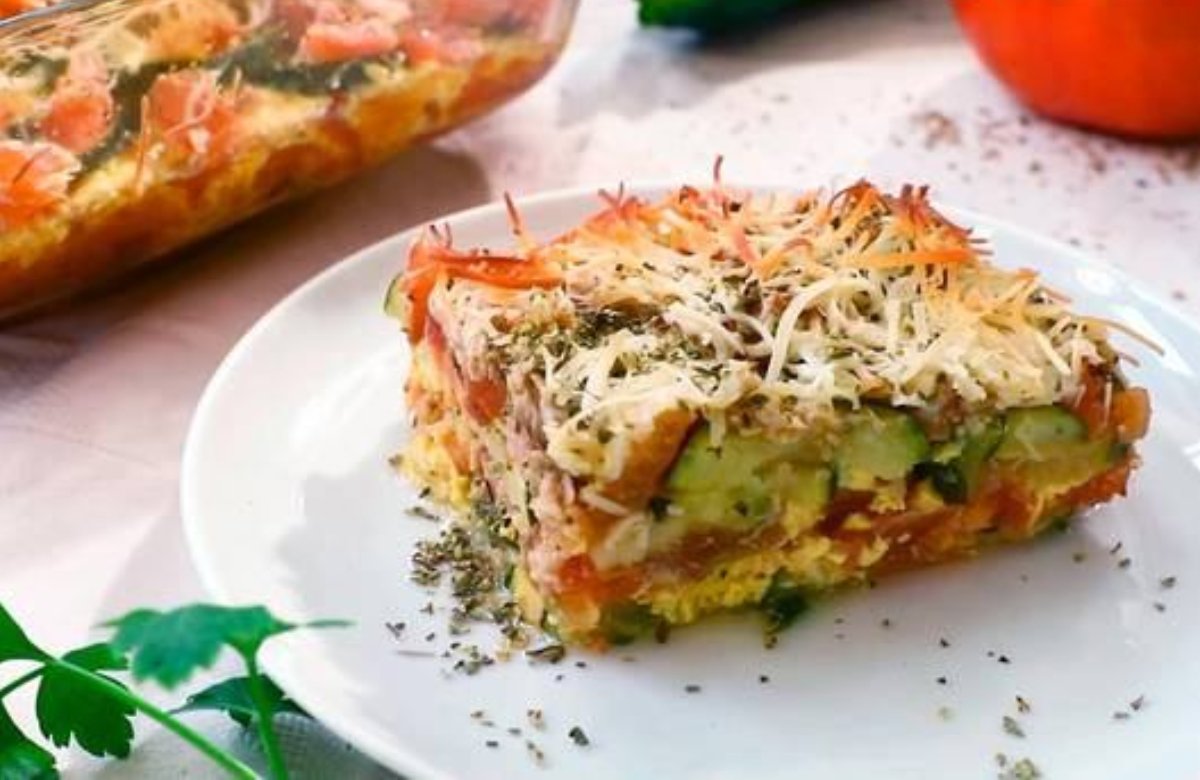 Pastel de calabacín y atún ¡al horno!