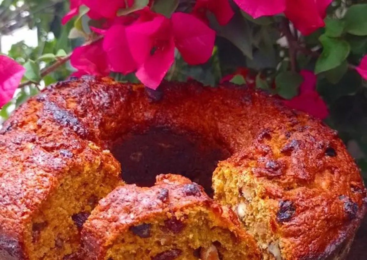 Torta integral de zanahoria sin azúcar