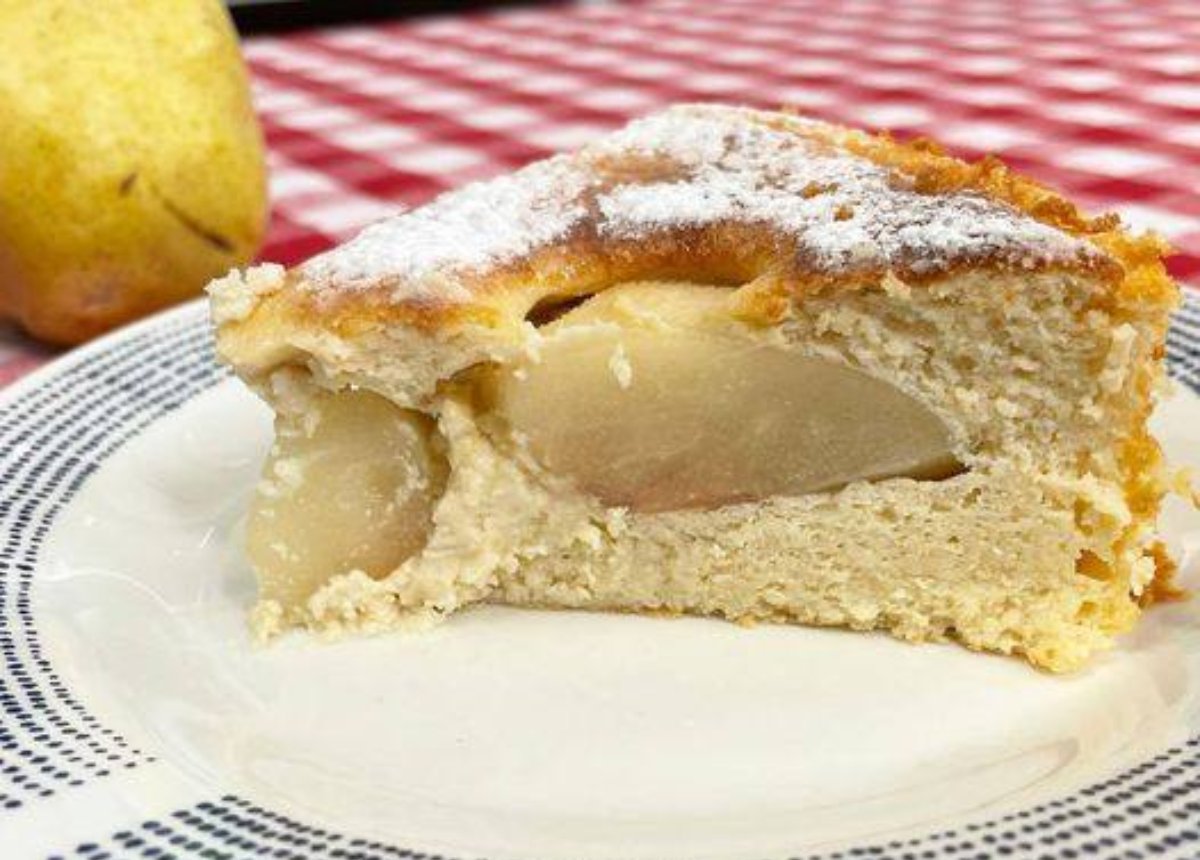 Torta de ricotta y peras (sin TACC)