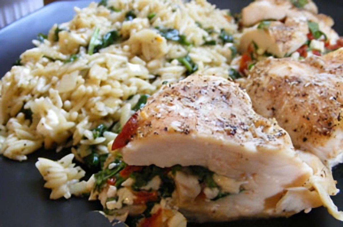 Pollo relleno y arroz a la manteca de perejil!!!