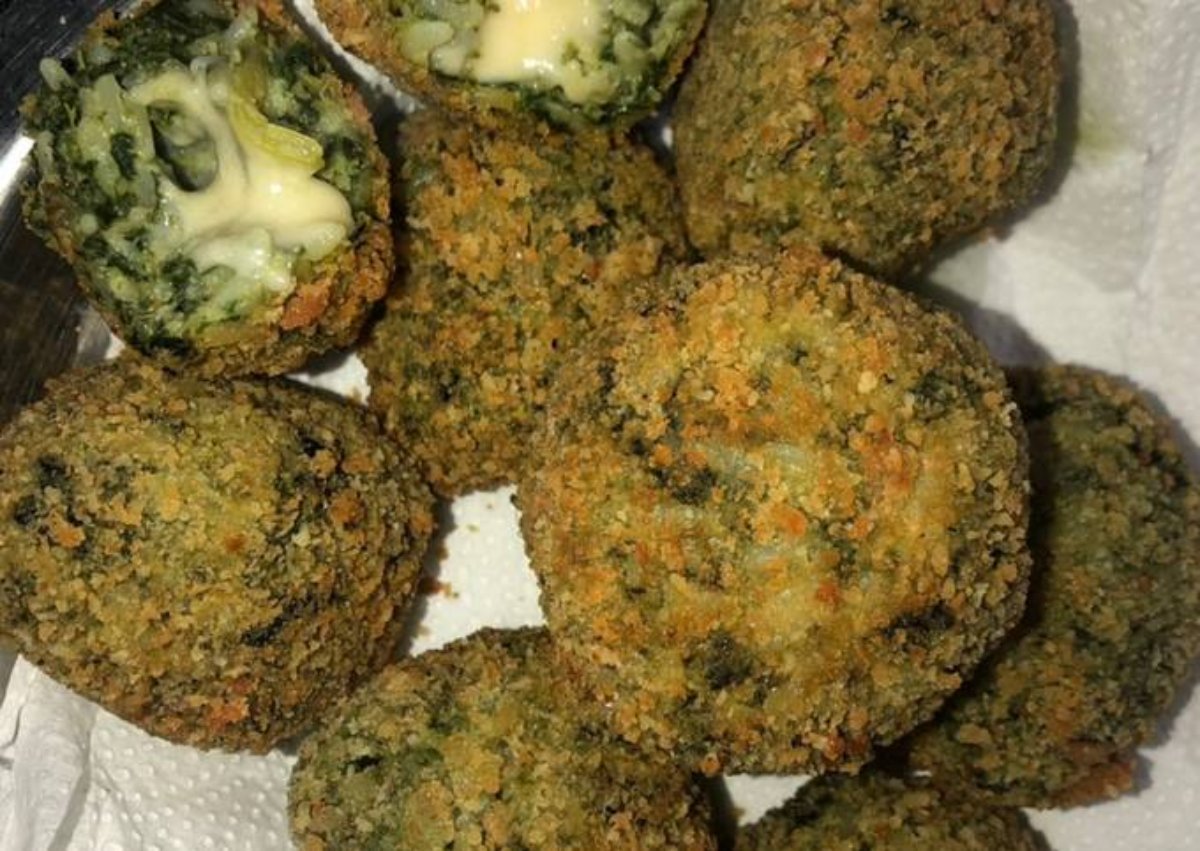 Bolitas de arroz y acelga