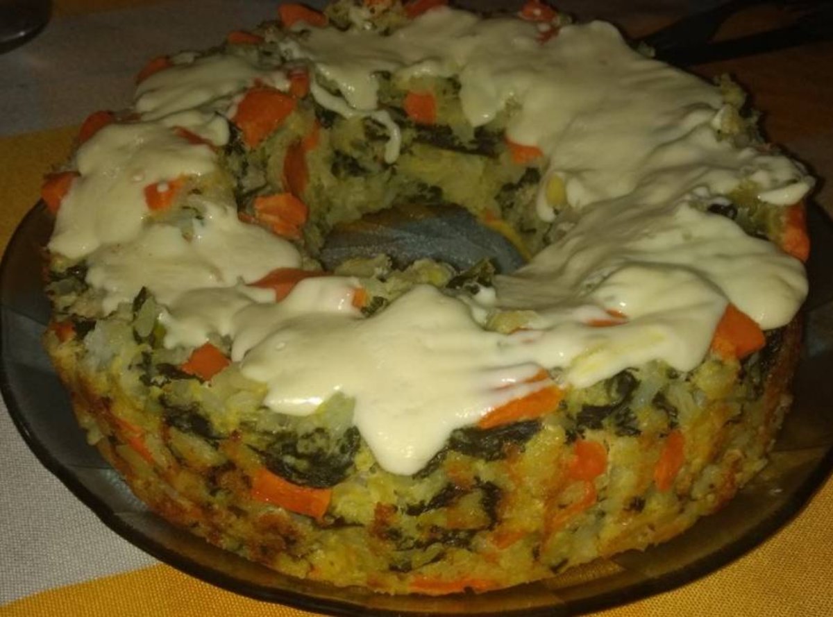Budín de verduras y arroz